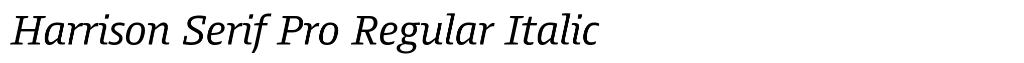 Harrison Serif Pro Regular Italic image